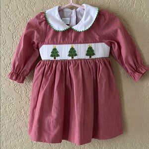 Edgehill collection Christmas dress withe embroidery, 6 months
